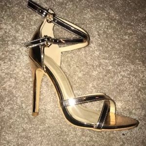 Metallic Gold Heels